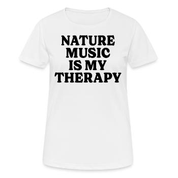 Fan Musique Relaxation Thérapie Musique De Nature - T-shirt respirant Femme - blanc - Devant - AI Model Female 172 dark (172cm)