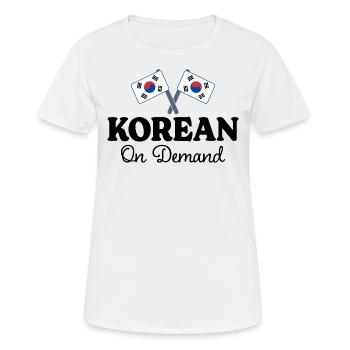 Korean on request Korean interpreter - Women's Breathable T-Shirt - white - Front - AI Model Female 172 dark (172cm)