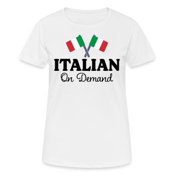 Traducteur Italien Interprète Italien - T-shirt respirant Femme - blanc - Devant - AI Model Female 172 dark (172cm)