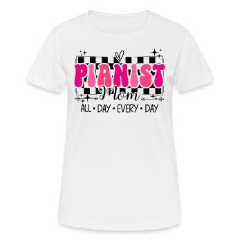 Pianist Musiker Mama Pianist - Frauen T-Shirt atmungsaktiv - Weiß - Vorne - AI Model Female 172 dark (172cm)
