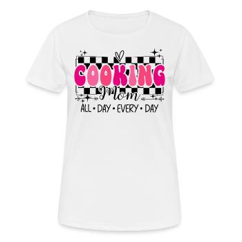 Mère Cheffe Maman Amatrice De Cuisine - T-shirt respirant Femme - blanc - Devant - AI Model Female 172 dark (172cm)