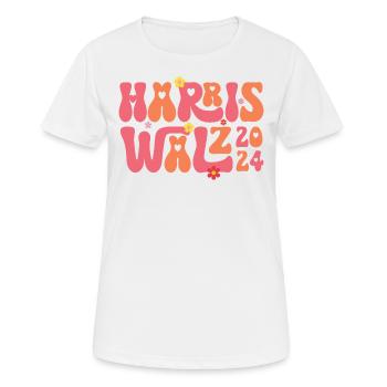 Kamala Harris Walzer Walzer 2024 Retro - Frauen T-Shirt atmungsaktiv - Weiß - Vorne - AI Model Female 172 dark (172cm)