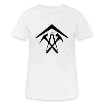 Couvreur - T-shirt respirant Femme - blanc - Devant - AI Model Female 172 dark (172cm)