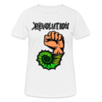 Vive l’évolution ! Révolution Fossile préhistorique - T-shirt respirant Femme - blanc - Devant - AI Model Female 172 dark (172cm)