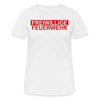 Freiwillige Feuerwehr - Frauen T-Shirt atmungsaktiv - Weiß - Vorne - AI Model Female 172 dark (172cm)