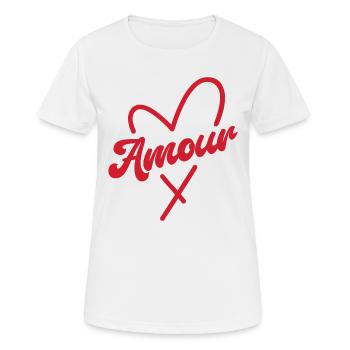 Amour - Women's Breathable T-Shirt - white - Front - AI Model Female 172 dark (172cm)