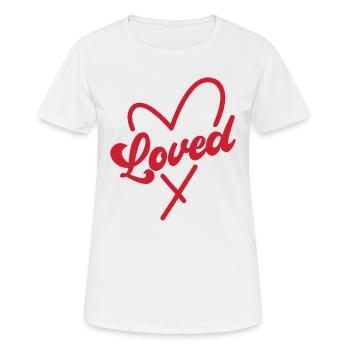 Geliebt - Frauen T-Shirt atmungsaktiv - Weiß - Vorne - AI Model Female 172 dark (172cm)