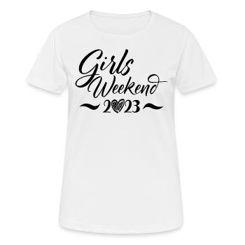 Girls Weekend 2023 Cute Girls Party Trip Vacances - T-shirt respirant Femme - blanc - Devant - AI Model Female 172 dark (172cm)