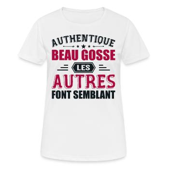 Authentisches gutaussehendes Kind - Frauen T-Shirt atmungsaktiv - Weiß - Vorne - AI Model Female 172 dark (172cm)