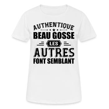 Authentisches gutaussehendes Kind - Frauen T-Shirt atmungsaktiv - Weiß - Vorne - AI Model Female 172 dark (172cm)