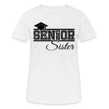 Senior 2023 Sœur Fière Sœur de Diplômée - T-shirt respirant Femme - blanc - Devant - AI Model Female 172 dark (172cm)