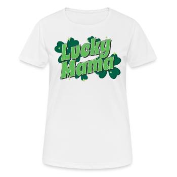 Cadeau de la Saint-Patrick Shamrock Femmes irlandaises - T-shirt respirant Femme - blanc - Devant - AI Model Female 172 dark (172cm)