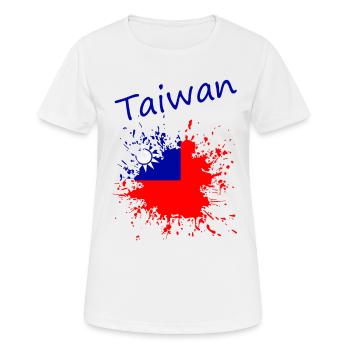 Taiwan - Frauen T-Shirt atmungsaktiv - Weiß - Vorne - AI Model Female 172 dark (172cm)
