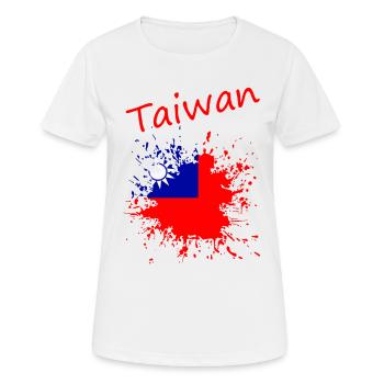 Taiwan - Frauen T-Shirt atmungsaktiv - Weiß - Vorne - AI Model Female 172 dark (172cm)