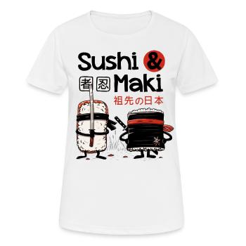 Sushi & Maki - T-shirt respirant Femme - blanc - Devant - AI Model Female 172 dark (172cm)