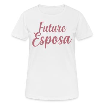 Future Esposa Engagement Bridal Shower Wedding - Women's Breathable T-Shirt - white - Front - AI Model Female 172 dark (172cm)