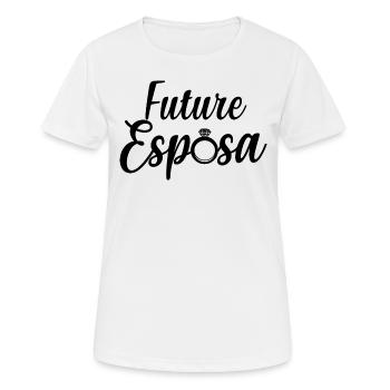 Future Esposa Engagement Bridal Shower Wedding - Women's Breathable T-Shirt - white - Front - AI Model Female 172 dark (172cm)