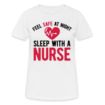 Krankenschwester - Frauen T-Shirt atmungsaktiv - Weiß - Vorne - AI Model Female 172 dark (172cm)