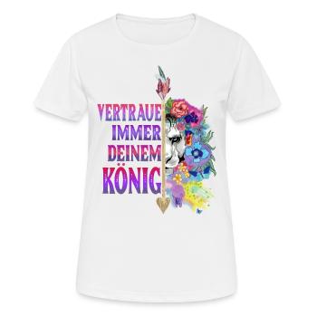 Löwin Pärchen Design! - Frauen T-Shirt atmungsaktiv - Weiß - Vorne - AI Model Female 172 dark (172cm)