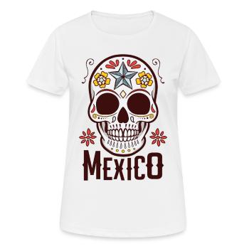 Crâne de sucre Mexique - T-shirt respirant Femme - blanc - Devant - AI Model Female 172 dark (172cm)