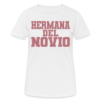 Hermana del Novio Groom's Sister Wedding Gift - Women's Breathable T-Shirt - white - Front - AI Model Female 172 dark (172cm)