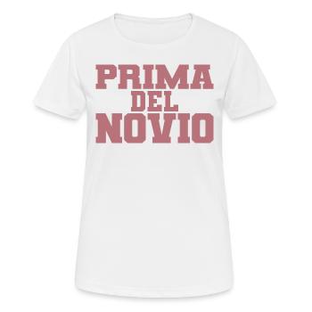 Prima del Novio Groom's Cousin Women Wedding Gift - Women's Breathable T-Shirt - white - Front - AI Model Female 172 dark (172cm)