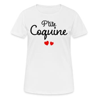 Petite Coquine Humour Surnom Affectueux Femme - T-shirt respirant Femme - blanc - Devant - AI Model Female 172 dark (172cm)