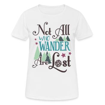 Camping Randonnée - T-shirt respirant Femme - blanc - Devant - AI Model Female 172 dark (172cm)
