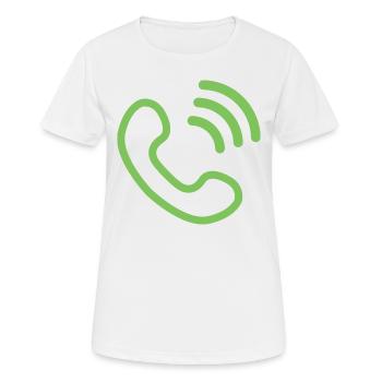 téléphone téléphone mobile retro15 radio téléphone mobile - T-shirt respirant Femme - blanc - Devant - AI Model Female 172 dark (172cm)