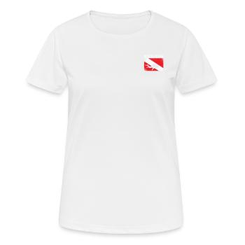 Scuba Diving Gear American Rescue Scuba Diver - T-shirt respirant Femme - blanc - Devant - AI Model Female 172 dark (172cm)
