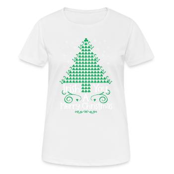 An Irish Christmas is desired - Women's Breathable T-Shirt - white - Front - AI Model Female 172 dark (172cm)