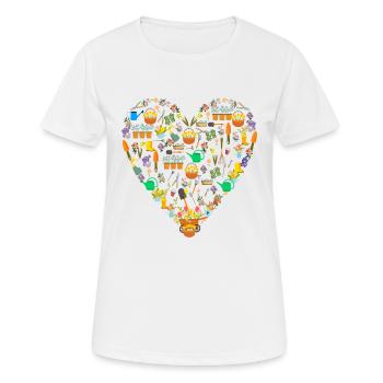 Heart Gardening Tools Garden Nature Plant - Women's Breathable T-Shirt - white - Front - AI Model Female 172 dark (172cm)
