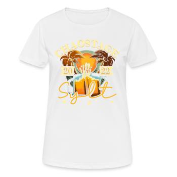 Chaostage Sylt 2022 und abfeiern Bier - Frauen T-Shirt atmungsaktiv - Weiß - Vorne - AI Model Female 172 dark (172cm)