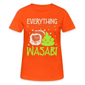 Alles Ist Besser Sushi-liebhaber Japan - Frauen T-Shirt atmungsaktiv - Neonorange - Vorne - AI Model Female 172 dark (172cm)