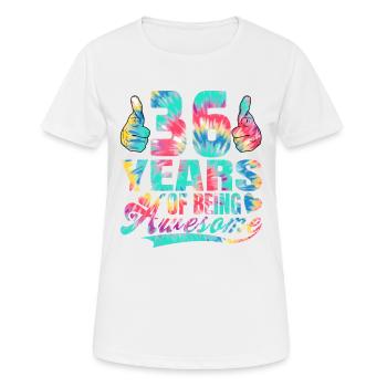 36. Geburtstag Oder Jahrestag 36 Jahre "awesome" - Frauen T-Shirt atmungsaktiv - Weiß - Vorne - AI Model Female 172 dark (172cm)