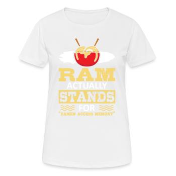 | de mémoire d’accès Ramen | de chemise Ramen Lover Ramen - T-shirt respirant Femme - blanc - Devant - AI Model Female 172 dark (172cm)