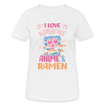 Karaoke Anime | Anime Lover | Anime lovers | - Women's Breathable T-Shirt - white - Front - AI Model Female 172 dark (172cm)