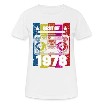 Meilleur de 1978 Stéréo Radio Cassette Player - T-shirt respirant Femme - blanc - Devant - AI Model Female 172 dark (172cm)