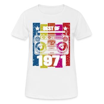 Le meilleur du lecteur de cassette radio stéréo de 1971 - T-shirt respirant Femme - blanc - Devant - AI Model Female 172 dark (172cm)