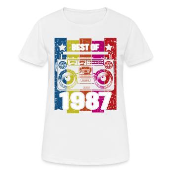 Meilleur de 1987 Stéréo Radio Cassette Player - T-shirt respirant Femme - blanc - Devant - AI Model Female 172 dark (172cm)