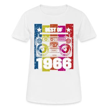 Meilleur de 1966 Lecteur de cassette radio stéréo - T-shirt respirant Femme - blanc - Devant - AI Model Female 172 dark (172cm)