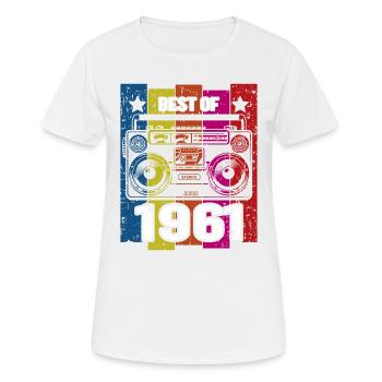 Le meilleur du lecteur de cassette radio stéréo de 1961 - T-shirt respirant Femme - blanc - Devant - AI Model Female 172 dark (172cm)