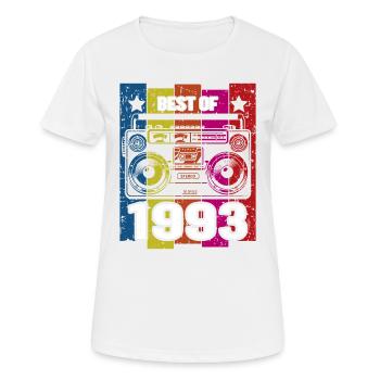 Meilleur de 1993 Stéréo Radio Cassette Player - T-shirt respirant Femme - blanc - Devant - AI Model Female 172 dark (172cm)