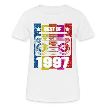 Meilleur de 1997 Stereo Radio Cassette Player - T-shirt respirant Femme - blanc - Devant - AI Model Female 172 dark (172cm)