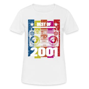 Meilleur du lecteur de cassette radio stéréo 2001 - T-shirt respirant Femme - blanc - Devant - AI Model Female 172 dark (172cm)