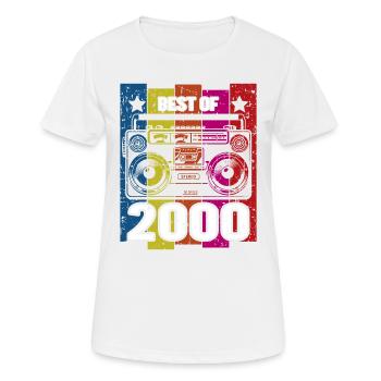 Meilleur lecteur de cassette radio stéréo 2000 - T-shirt respirant Femme - blanc - Devant - AI Model Female 172 dark (172cm)