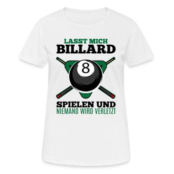 Billard shirt • Billard spielen • Geschenk - Frauen T-Shirt atmungsaktiv - Weiß - Vorne - AI Model Female 172 dark (172cm)
