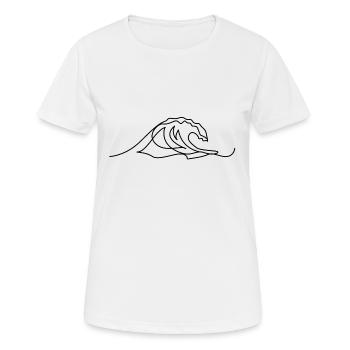 vague - T-shirt respirant Femme - blanc - Devant - AI Model Female 172 dark (172cm)
