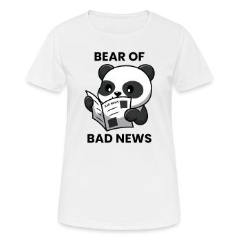 Bär der schlechten Nachrichten - Frauen T-Shirt atmungsaktiv - Weiß - Vorne - AI Model Female 172 dark (172cm)
