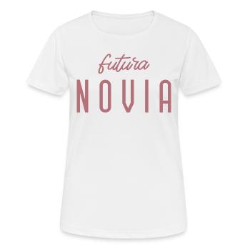 Futura Novia Engagement Bridal Shower Wedding - Women's Breathable T-Shirt - white - Front - AI Model Female 172 dark (172cm)